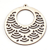 Undyed Wood Big Pendants X-WOOD-T008-41-2