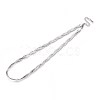 5.5MM 304 Stainless Steel Braided Cuban Link Chain Necklaces NJEW-N058-03P-1