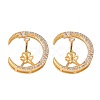 Brass Micro Pave Clear Cubic Zirconia Screw Eye Peg Bails KK-T062-110G-NF-1