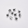 Tarnish Resistant 304 Stainless Steel Ribbon Crimp Ends STAS-S112-001B-P-2