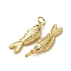 Brass Micro Pave Cubic Zirconia Pendants KK-A271-03F-G-2