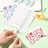 6 Styles Resin & Terylene & Acrylic Face Painting Stickers AJEW-SP0002-66-4
