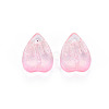 Transparent Spray Painted Glass Charms GLAA-S190-020A-05-2