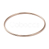 Ion Plating(IP) 304 Stainless Steel Simple Plain Bangle for Women High Polished BJEW-F461-01B-RG-1