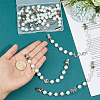 8Pcs Glass Pearl Bead & Alloy Charm Links Sweater Shawl Clip HJEW-PH02388-3
