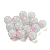 Transparent Spray Painting Crackle Glass Beads GLAA-L046-01A-03-1