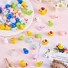80 Pcs Tiny Ducks Mini Resin Duck Colorful Mini Duck Bulk Fairy Tale Garden Animal Sculpture Resin Duck Image for Miniature Landscape JX344A-4
