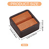 Square Imitation Leather with Fibre Cloth Loose Diamond Jewelry Display Case ODIS-WH0038-23A-2