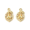 Brass Micro Pave Cubic Zirconia Pendants KK-C107-05G-1