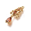 Brass Micro Pave Cubic Zirconia Pendants KK-K378-65G-01-2