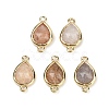 Natural Sunstone Faceted Connector Charms G-L514-048P-01-1