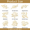 9Pcs Nickel Self-adhesive Picture Stickers DIY-WH0450-217-2