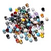 Faceted Rondelle Electroplate Glass Beads Strands EGLA-X0003-8x6mm-1