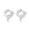 Rack Plating Brass Spring Ring Clasps KK-F090-22S-1