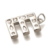 Brass Micro Pave Clear Cubic Zirconia Pendants KK-G521-01P-E-2
