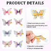 8Pairs 8 Style Double Layers Tulle Butterfly Alligator Hair Clips PHAR-CP0001-06-3