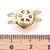 Rack Plating Flower Brass Box Clasps X-KK-QA183-99G-3