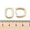 Oval Brass Micro Pave Clear Cubic Zirconia Hoop Earrings EJEW-D311-141G-5