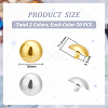 100Pcs 2 Colors 1-Hole Plating Acrylic Shank Buttons FIND-UN0016-03-3