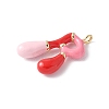 Brass Enamel Pendants KK-E093-03G-R-02-2