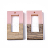 Resin & Walnut Wood Pendants RESI-S358-26D-2