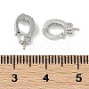 Brass Micro Pave Clear Cubic Zirconia Fold Over Clasps KK-I719-32P-2