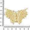 304 Stainless Steel with Rhinestone Big Pendants STAS-Z186-08G-02-3
