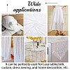 Flower Pattern Nylon Lace Fabric OCOR-WH0092-20A-6