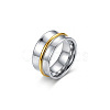 304 Stainless Steel Wide Band Finger Rings WG759FC-01-5
