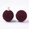 Flocky Acrylic Pendants FIND-T046-33D-05-2
