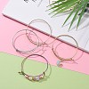 10Pcs 5 Color Adjustable Ion Plating(IP) 304 Stainless Steel Expandable Bangle Making BJEW-LS0001-01-6