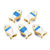 Rack Plating Alloy Enamel Beads PALLOY-N157-046H-2
