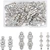60Pcs 3 Style Alloy Rhinestone Bar Spacers ALRI-FH0001-05-2