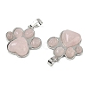 Natural Rose Quartz Pendants G-B194-02P-08-2