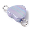 Natural Freshwater Shell Dyed Connector Charms PALLOY-JF02244-02-4