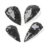 Rough Raw Hammered Natural Black Obsidian Beads G-H254-03-1