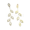 Clear Cubic Zirconia & Crystal Rhinestone Long Dangle Stud Earrings EJEW-C037-06C-LG-2