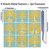 Nickel Metal Waterproof Self-Adhesive Picture Stickers DIY-WH20016-034-2