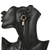 202 Stainless Steel Dangle Huggie Hoop Earrings EJEW-JE07393-2