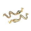 Brass Micro Pave Cubic Zirconia Pendants KK-L243-29G-03-2