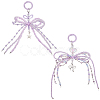 2Pcs 2 Styles Alloy with Glass Seed Bead Pendant Decorations KEYC-SP0001-21B-1