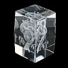 3D Laser Engraving Animal Glass Figurine DJEW-R013-01E-5