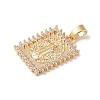 Brass Cubic Zirconia Pendants KK-Z050-01G-02-2