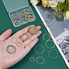 48Pcs 8 Styles 304 Stainless Steel Linking Ring STAS-ME0002-36-3