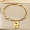 Mother's Day 304 Stainless Steel Enamel Charm Bracelets WG05AE3-05-1