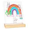 Transparent Acrylic Slant Back Earring Display Stands EDIS-WH0035-20B-02-1