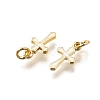 Brass Enamel Charms KK-C106-04G-09-2
