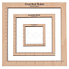 Wooden Square Frame Crochet Ruler DIY-WH0033-89-1