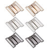 6 Pairs 3 Colors Alloy Interlocking Clasps FIND-CA0009-21-1