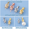 16Pcs 4 Colors Brass Micro Pave Cubic Zirconia Pendant Bails FIND-PH0021-30-4
